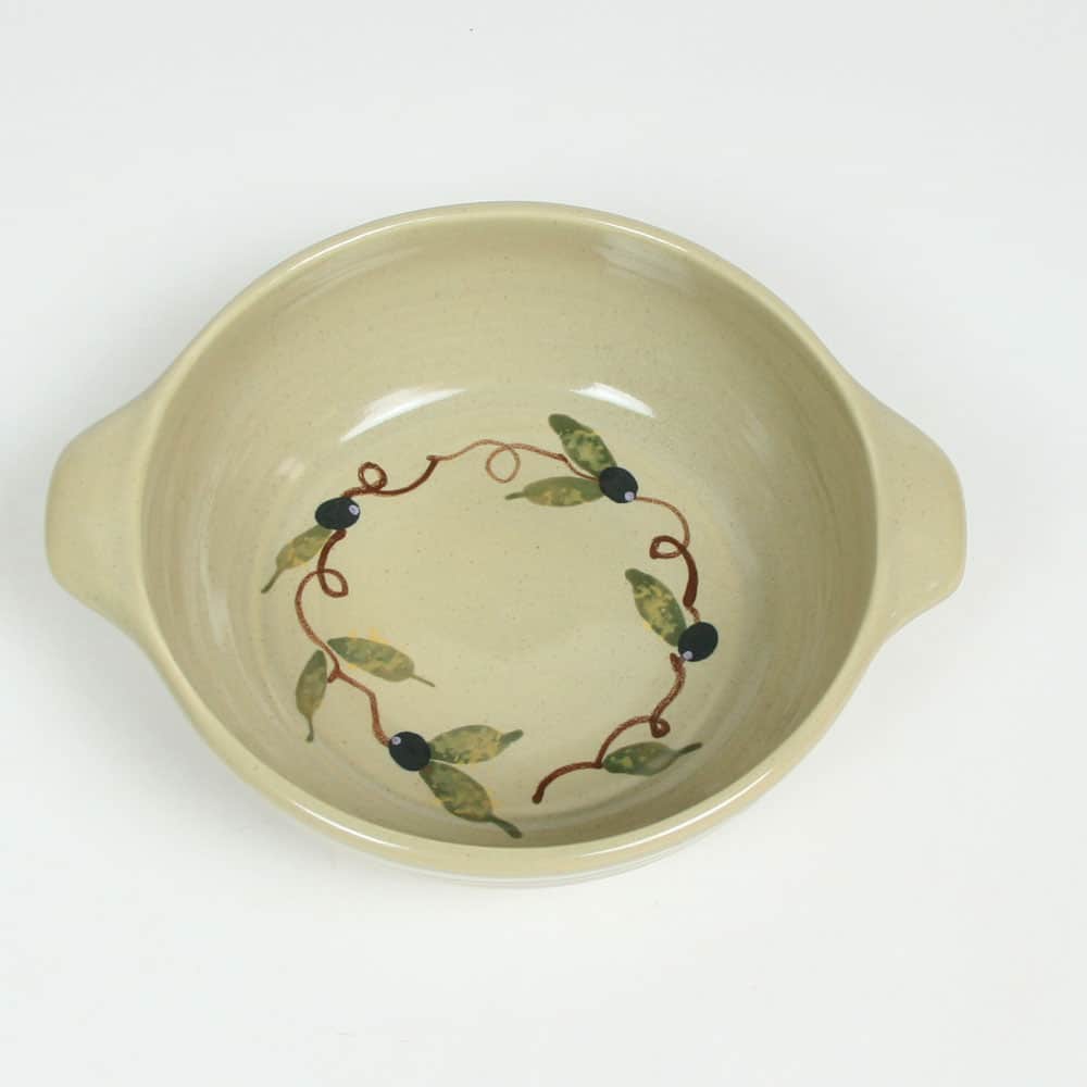 Tuscan Olive Round Casserole Dish Emerson Creek Pottery