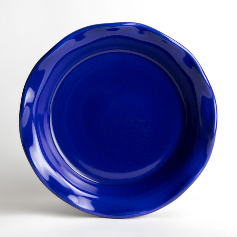 American Blue Frilly Pie Plate