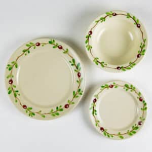 Classic Dinnerware Sets for One: Cranberry