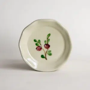 Oil Dipping Dishes/Coasters: Cranberry