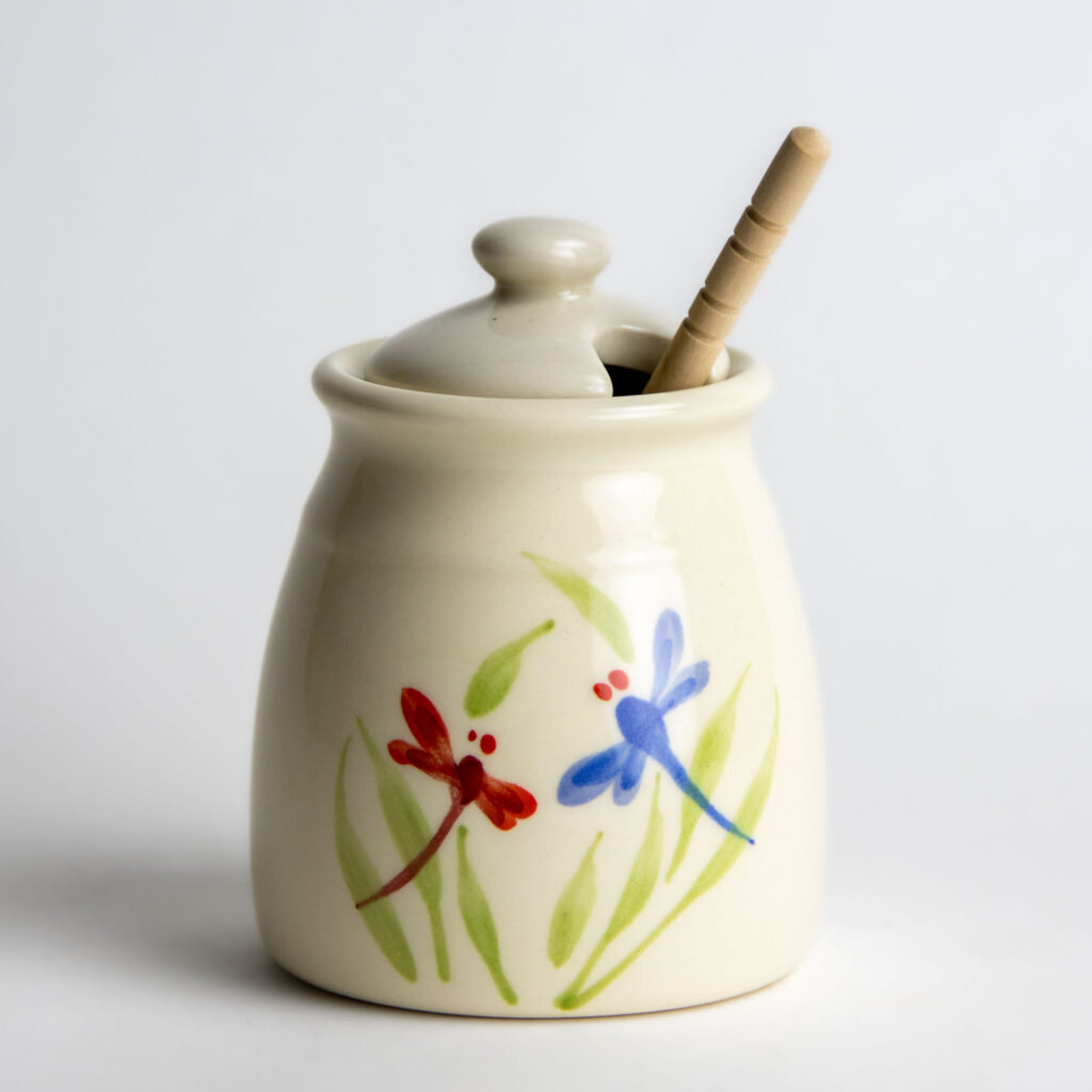 2026 Handmade Pottery Spring Gift Guide 8 Dragonfly Honey Pot