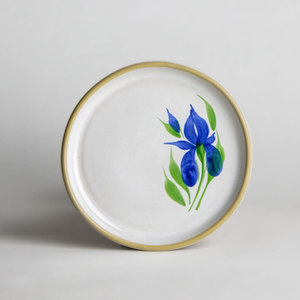 Field of Iris Brookline Cake Plate