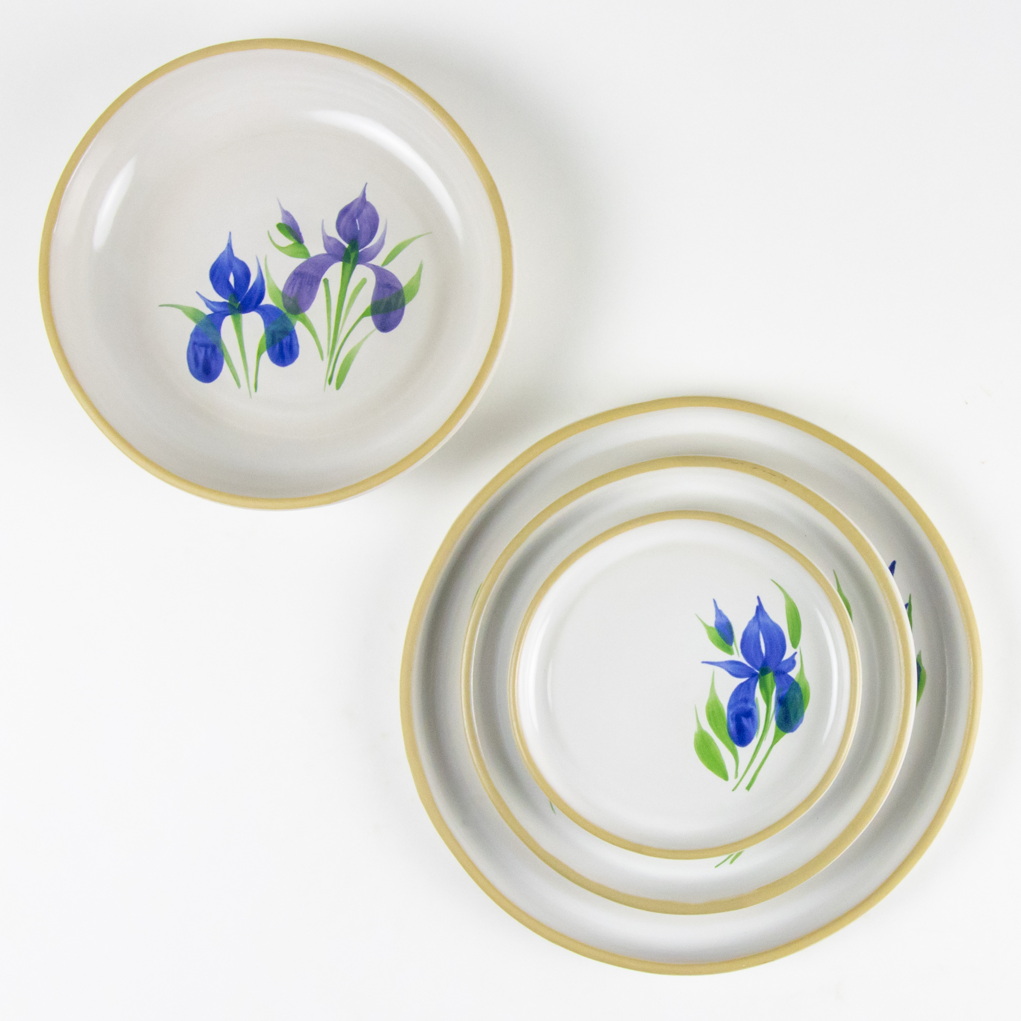 Brookline Dinnerware Sets for Four, Greystone