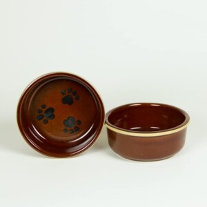 Small Brookline Pet Bowl Sets: Copper Clay