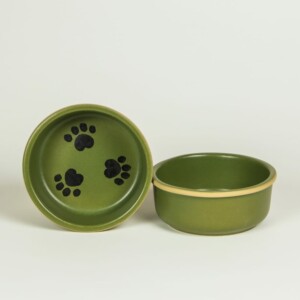 Small Brookline Pet Bowl Sets: Moss