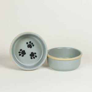 Small Brookline Pet Bowl Sets: Greystone