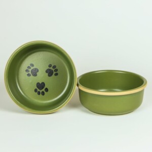 Large Brookline Pet Bowl Sets: Moss