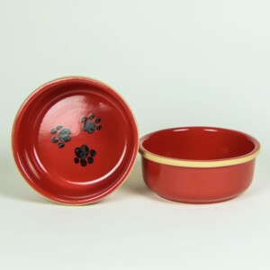 Large Brookline Pet Bowl Sets: Cherry