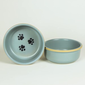 Large Brookline Pet Bowl Sets: Greystone