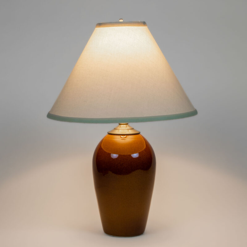 Large Copper Clay Lamp