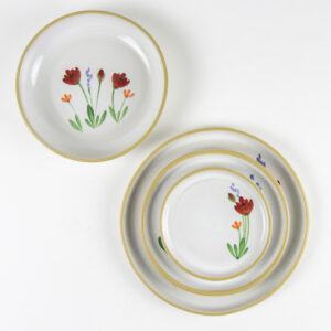 Brookline Dinnerware Sets for One: Red Poppy