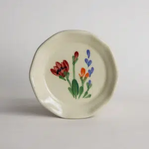 Oil Dipping Dishes/Coasters: Red Poppy