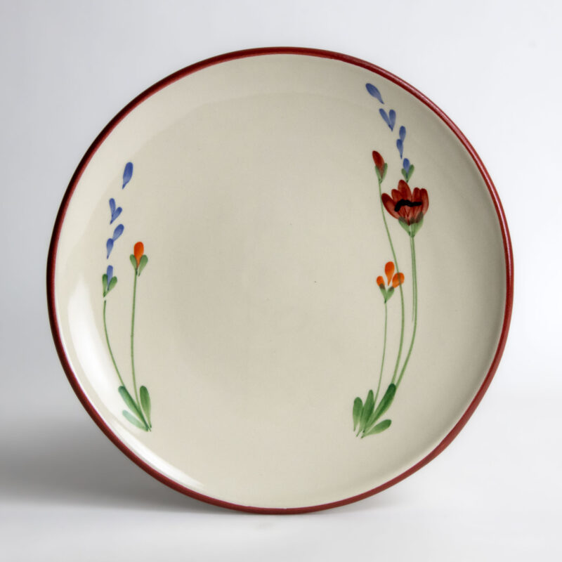Red Poppy Coupe Dinner Plate