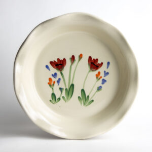 Frilly Pie Plates: Red Poppy