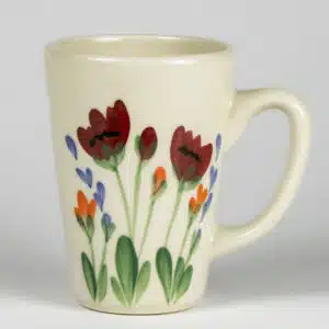 Latte Mugs: Red Poppy
