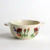 Red Poppy Onion Soup Bowl