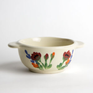 Onion Soup Bowls: Red Poppy