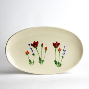 Oval Platters: Red Poppy