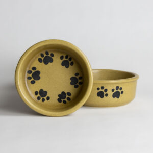 Small Classic Pet Bowl Sets: Go Green Earthware Round Prints