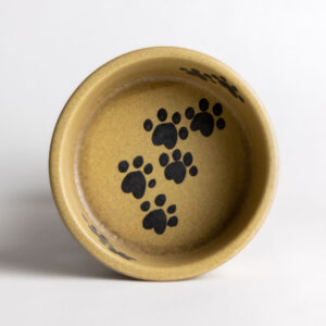 Small Classic Pet Bowls: Go Green Earthware Walking Paws
