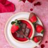 Valentine's Day Themed Brookline Dinnerware with Roses, chocolate and Strawberries