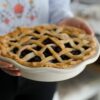 Red Poppy Frilly Pie Plate