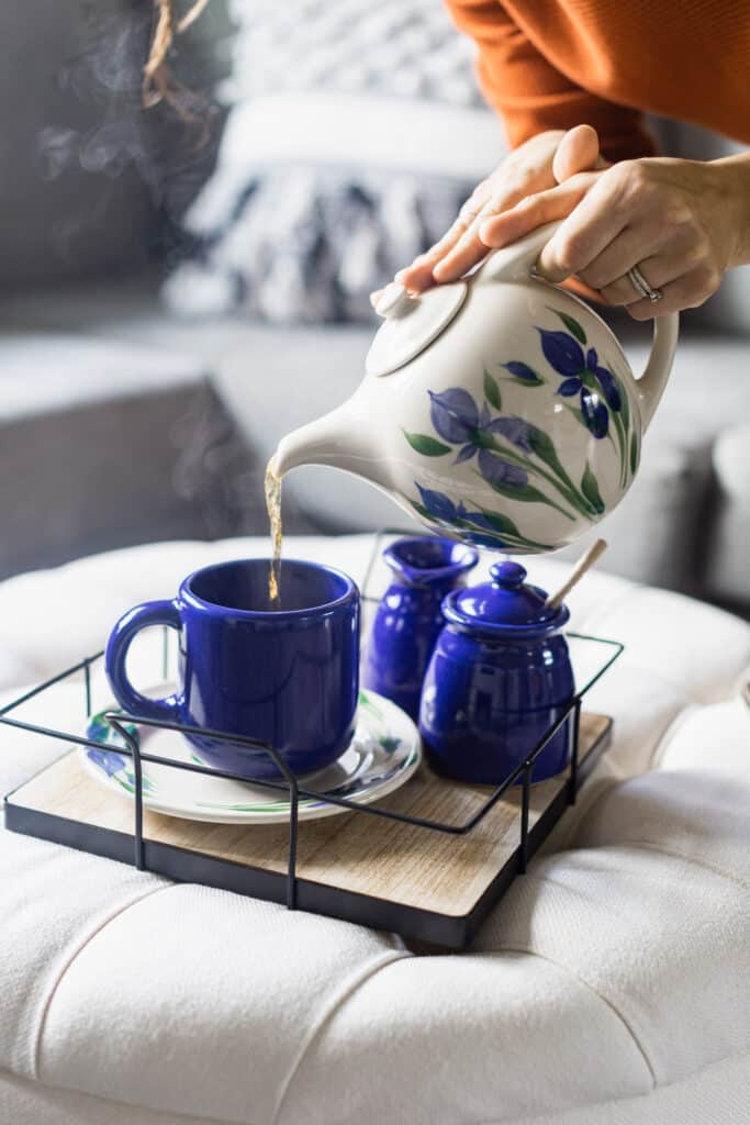 Field of Iris and American Blue Tea Set