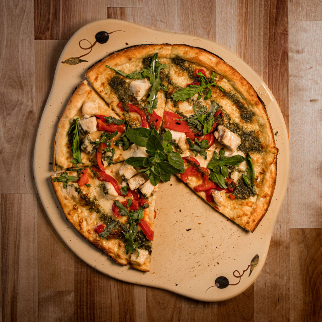 Pizza Stone with Pizza