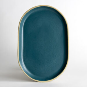 Large Brookline Oval Tray: Baltic