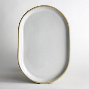 Large Brookline Oval Tray: Ivory