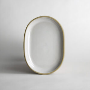 Small Brookline Oval Tray: Ivory
