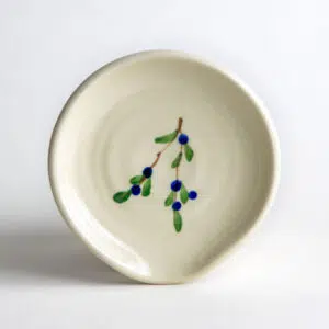 Stoneware Spoon Rest: Blueberry