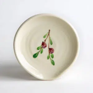 Stoneware Spoon Rest: Cranberry