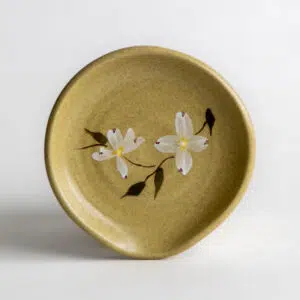 Stoneware Spoon Rest: Dogwood