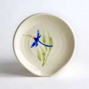 Stoneware Spoon Rest: Dragonfly