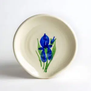 Stoneware Spoon Rest: Field of Iris