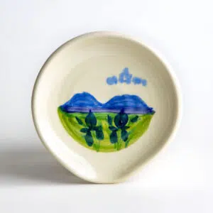 Stoneware Spoon Rest: Summer Peaks